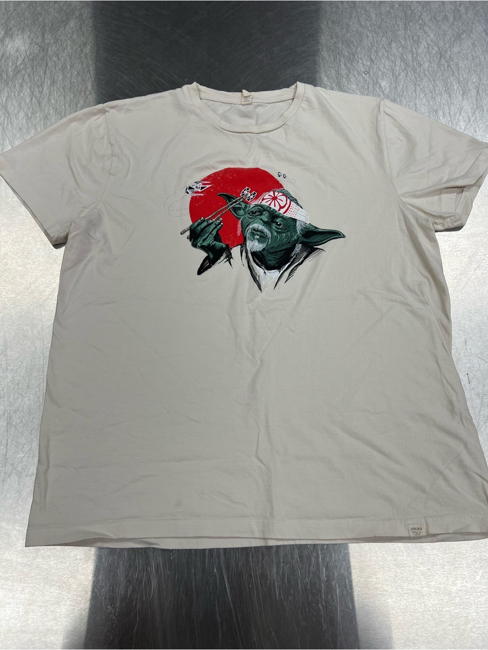 Wituka Off White Karate Kid / Star Wars Mashup Graphic Men’s T-Shirt L